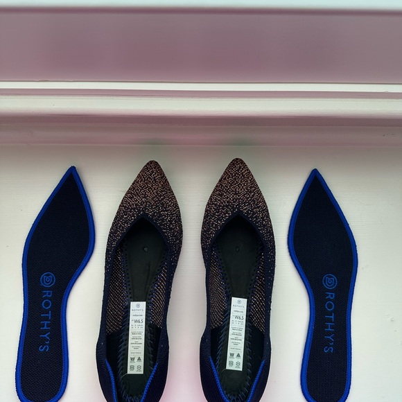 Rothy’s Midnight Metallic Points 6.5 - Picture 4 of 8